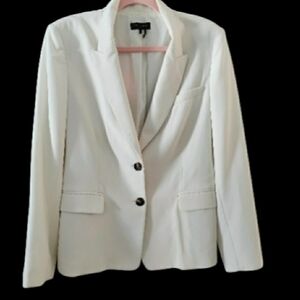 Donna Karan Blazer Jacket Eggshell White